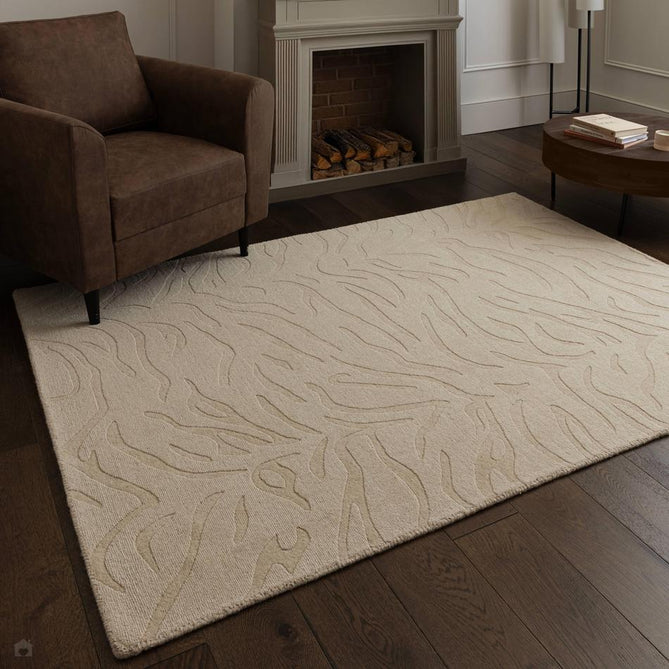 Tigra Modern Animal Inspired Textured Hand-Woven Carved Hi-Lo Ribbed Cut & Loop Wool Sand Rug-Asiatic Carpets-Rug Love - The Most Loved Rug Store