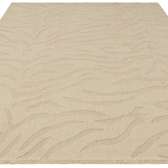 Tigra Modern Animal Inspired Textured Hand-Woven Carved Hi-Lo Ribbed Cut & Loop Wool Sand Rug-Asiatic Carpets-Rug Love - The Most Loved Rug Store