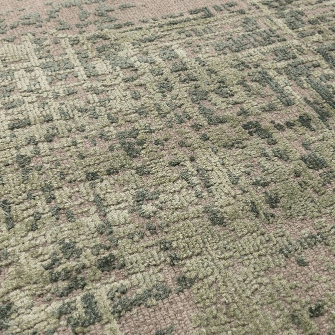 Torino Modern Abstract Distressed Shimmer Tonal Textured Hi-Low Soft Wool Loop & Viscose Flatweave Beige/Forest Green/Light Sage/Moss Green Rug-Asiatic Carpets-Rug Love - The Most Loved Rug Store