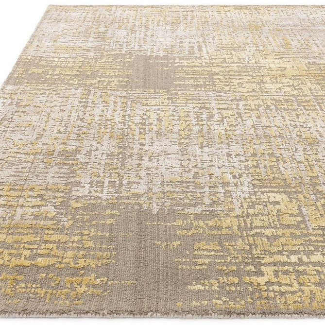 Torino Modern Abstract Distressed Shimmer Tonal Textured Hi-Low Soft Wool Loop & Viscose Flatweave Beige/Gold/Yellow/Taupe Grey Rug-Asiatic Carpets-Rug Love - The Most Loved Rug Store
