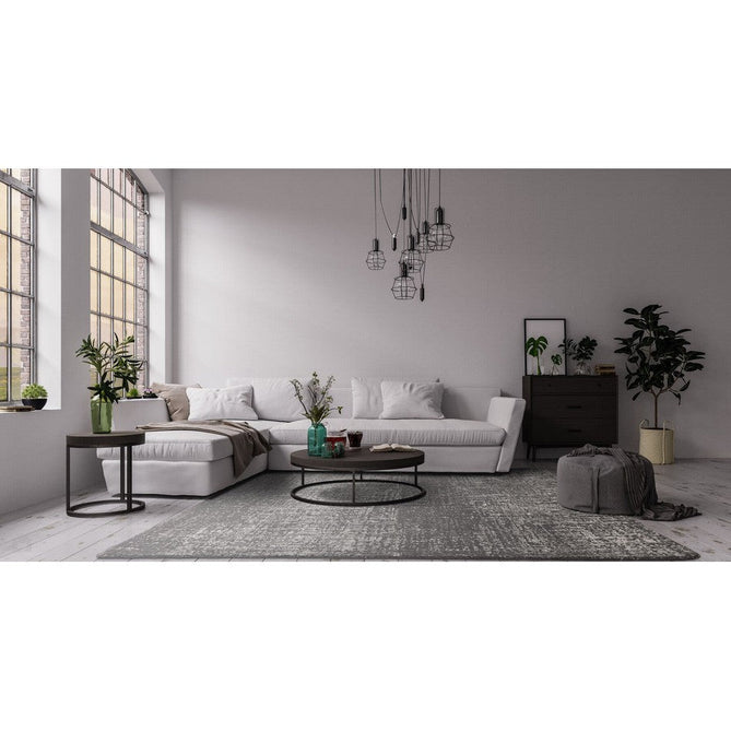 Torino Modern Abstract Distressed Shimmer Tonal Textured Hi-Low Soft Wool Loop & Viscose Flatweave Charcoal Grey/Steel Grey/Soft Silver/Muted Graphite Rug-Asiatic Carpets-Rug Love - The Most Loved Rug Store