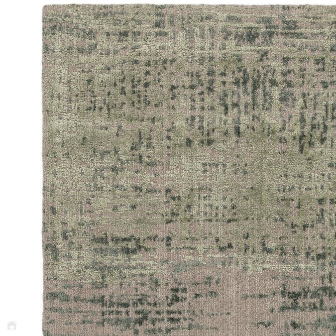 Torino Modern Abstract Distressed Shimmer Tonal Textured Hi-Low Soft Wool Loop & Viscose Flatweave Forest Green/Beige/Light Green Rug-Asiatic Carpets-Rug Love - The Most Loved Rug Store