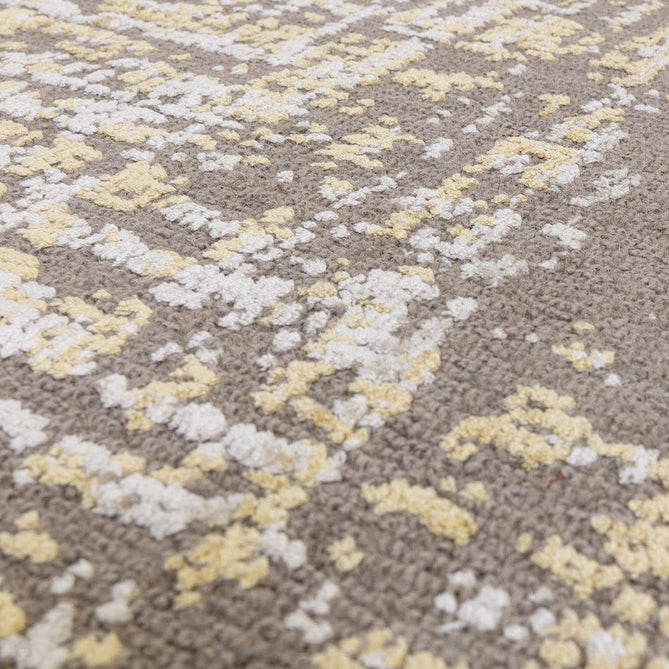 Torino Modern Abstract Distressed Shimmer Tonal Textured Hi-Low Soft Wool Loop & Viscose Flatweave Gold/Yellow/Beige Rug-Asiatic Carpets-Rug Love - The Most Loved Rug Store