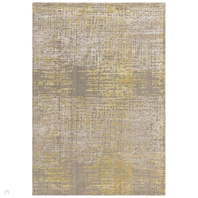 Torino Modern Abstract Distressed Shimmer Tonal Textured Hi-Low Soft Wool Loop & Viscose Flatweave Gold/Yellow/Beige Rug-Asiatic Carpets-Rug Love - The Most Loved Rug Store