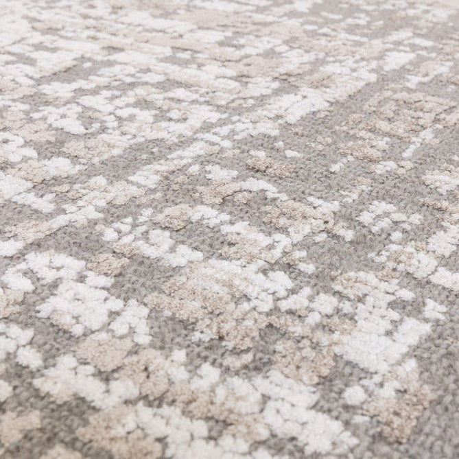 Torino Modern Abstract Distressed Shimmer Tonal Textured Hi-Low Soft Wool Loop & Viscose Flatweave Natural Beige/Cream/Taupe Grey Rug-Asiatic Carpets-Rug Love - The Most Loved Rug Store