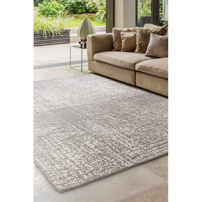 Torino Modern Abstract Distressed Shimmer Tonal Textured Hi-Low Soft Wool Loop & Viscose Flatweave Natural Beige/Cream/Taupe Grey Rug-Asiatic Carpets-Rug Love - The Most Loved Rug Store