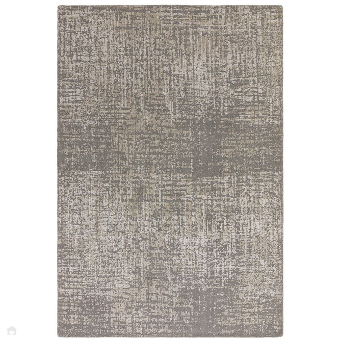 Torino Modern Abstract Distressed Shimmer Tonal Textured Hi-Low Soft Wool Loop & Viscose Flatweave Natural Beige/Cream/Taupe Grey Rug-Asiatic Carpets-Rug Love - The Most Loved Rug Store