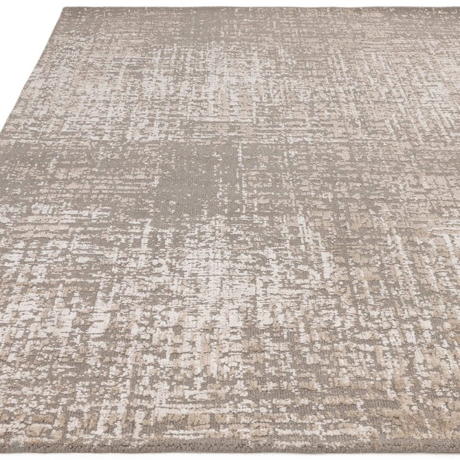 Torino Modern Abstract Distressed Shimmer Tonal Textured Hi-Low Soft Wool Loop & Viscose Flatweave Natural Beige/Cream/Taupe Grey Rug-Asiatic Carpets-Rug Love - The Most Loved Rug Store