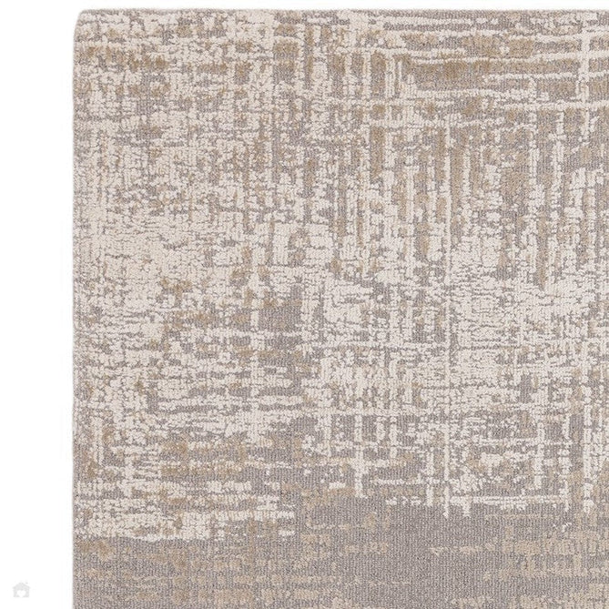 Torino Modern Abstract Distressed Shimmer Tonal Textured Hi-Low Soft Wool Loop & Viscose Flatweave Natural Beige/Cream/Taupe Grey Rug-Asiatic Carpets-Rug Love - The Most Loved Rug Store