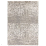 Torino Modern Abstract Distressed Shimmer Tonal Textured Hi-Low Soft Wool Loop & Viscose Flatweave Natural/Beige Rug