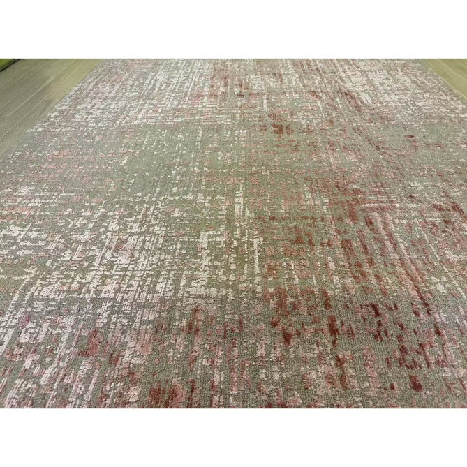 Torino Modern Abstract Distressed Shimmer Tonal Textured Hi-Low Soft Wool Loop & Viscose Flatweave Soft Taupe/Terracotta/Soft Pink Rug-Asiatic Carpets-Rug Love - The Most Loved Rug Store