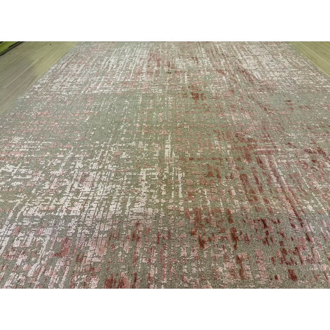 Torino Modern Abstract Distressed Shimmer Tonal Textured Hi-Low Soft Wool Loop & Viscose Flatweave Soft Taupe/Terracotta/Soft Pink Rug-Asiatic Carpets-Rug Love - The Most Loved Rug Store