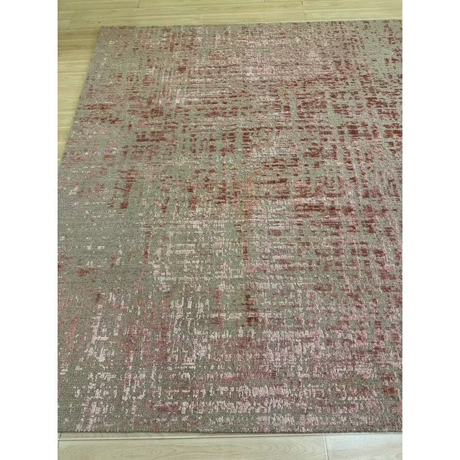 Torino Modern Abstract Distressed Shimmer Tonal Textured Hi-Low Soft Wool Loop & Viscose Flatweave Soft Taupe/Terracotta/Soft Pink Rug-Asiatic Carpets-Rug Love - The Most Loved Rug Store
