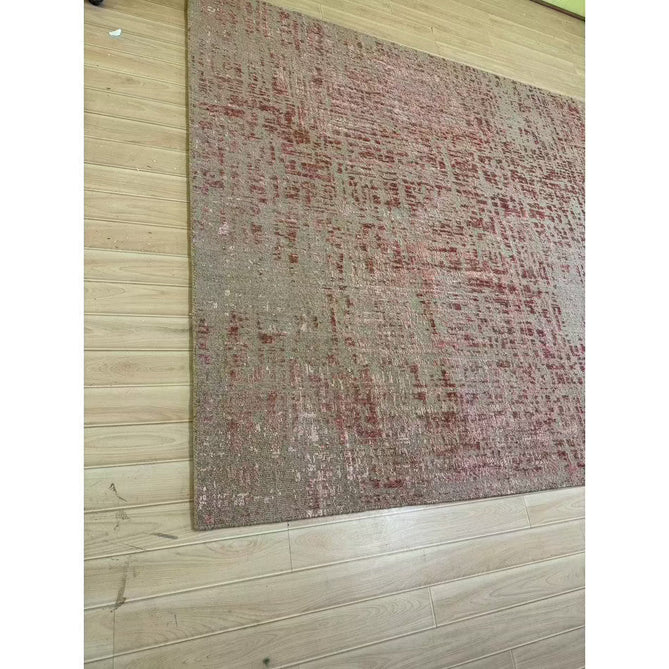 Torino Modern Abstract Distressed Shimmer Tonal Textured Hi-Low Soft Wool Loop & Viscose Flatweave Soft Taupe/Terracotta/Soft Pink Rug-Asiatic Carpets-Rug Love - The Most Loved Rug Store