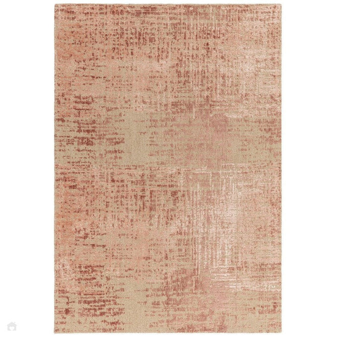 Torino Modern Abstract Distressed Shimmer Tonal Textured Hi-Low Soft Wool Loop & Viscose Flatweave Soft Taupe/Terracotta/Soft Pink Rug-Asiatic Carpets-Rug Love - The Most Loved Rug Store