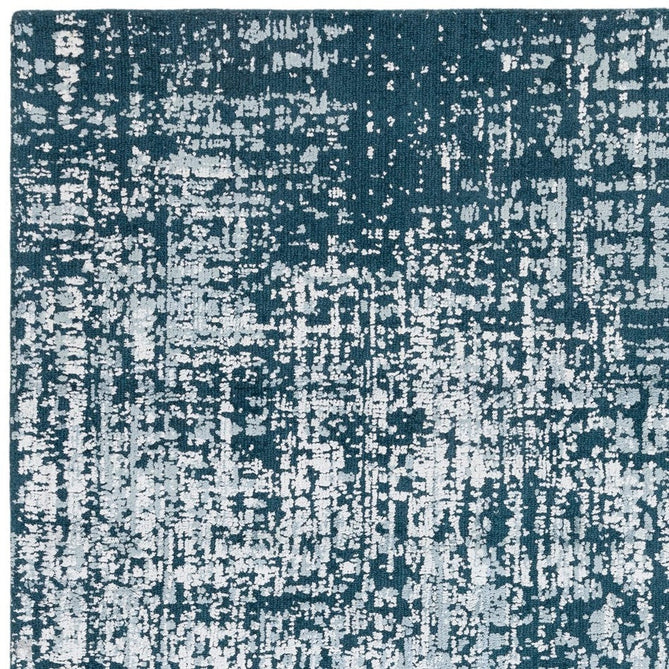 Torino Modern Abstract Distressed Shimmer Tonal Textured Hi-Low Soft Wool Loop & Viscose Flatweave Teal Green/Cream/Grey Rug-Asiatic Carpets-Rug Love - The Most Loved Rug Store