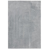 Tova Modern Plain Carved Geometric Hi-Low Textured Soft-Touch Polyester Blue Rug