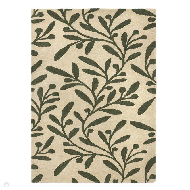 Trailing Leaf Beige/Green Rug-Origins-Rug Love - The Most Loved Rug Store