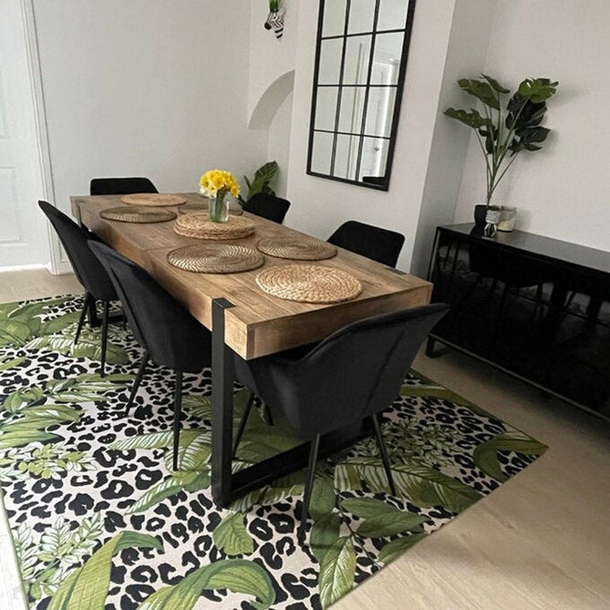 Tropicana 823 K Floral Leopard Durable Stain-Resistant Weatherproof Flatweave In-Outdoor Cream/Black/Green/Multicolour Rug-Oriental Weavers-Rug Love - The Most Loved Rug Store