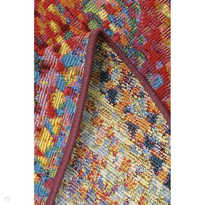 Tropicana Border In-Outdoor Flatweave Multicolour Rug-Melrose-Rug Love - The Most Loved Rug Store