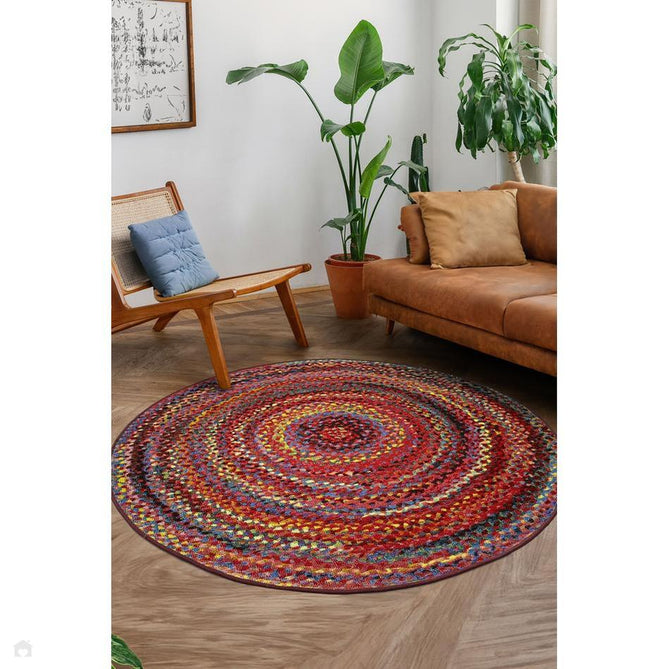 Tropicana Border In-Outdoor Flatweave Multicolour Rug-Melrose-Rug Love - The Most Loved Rug Store