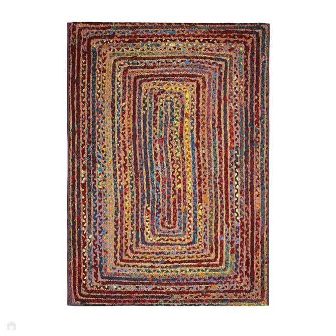 Tropicana Border In-Outdoor Flatweave Multicolour Rug-Melrose-Rug Love - The Most Loved Rug Store