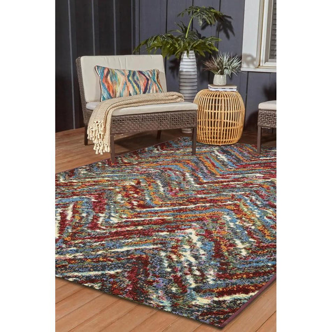 Tropicana Zigzag in-Outdoor Flatweave Multicolour Rug-Melrose-Rug Love - The Most Loved Rug Store