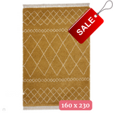 Scandi-Boho RL02 Modern Moroccan Berber Soft Plush Shaggy Ochre Rug 160x230cm