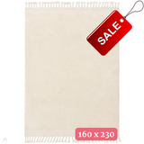 Fes FE03 Moroccan Berber Soft Plush Hand-Carved Boho Cream/White Rug 160 x 230cm