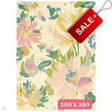 Reef RF10 Floral Modern Floral Abstract Hand-Woven Wool Beige/Muted Multicolour/Pink Peach/Cream/Yellow/Green Rug 200 x 290 cm