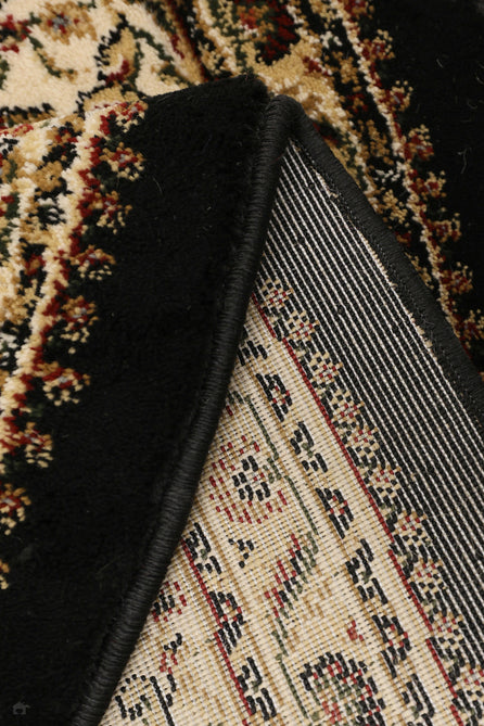 Victoria Traditional Black Rug