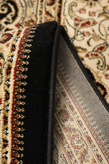 Victoria Traditional Black Rug