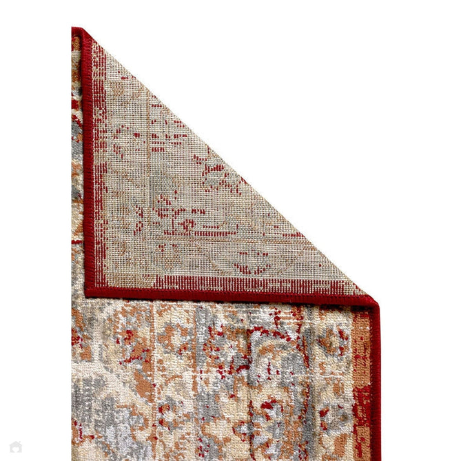 Valeria 1803 R Traditional Vintage Distressed Medallion Border Flatweave Multicolour Runner-Oriental Weavers-Rug Love - The Most Loved Rug Store