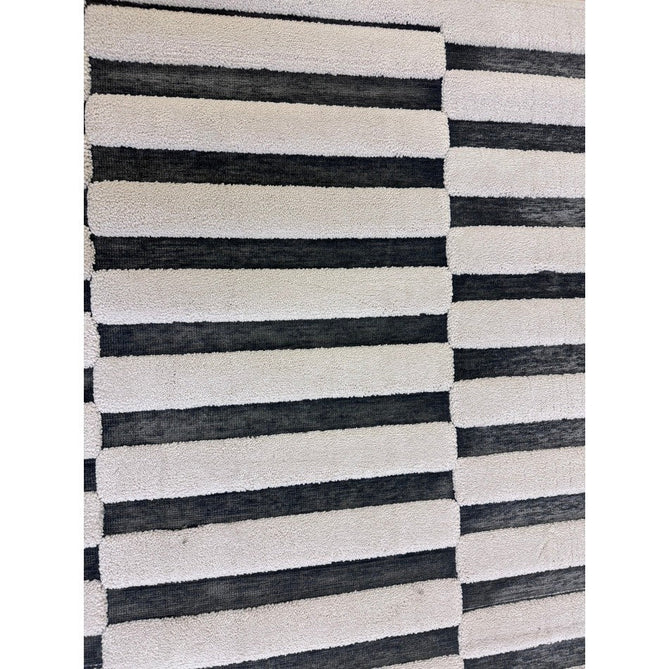 Valley Build Scandinavian Carved 3D Hi-Low Flatweave Ivory/Charcoal Grey/Monochrome Rug-Asiatic Carpets-Rug Love - The Most Loved Rug Store