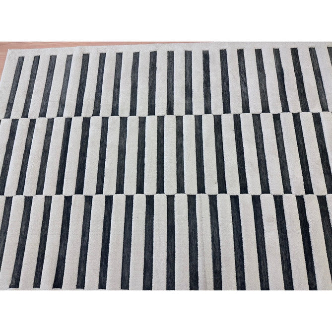 Valley Build Scandinavian Carved 3D Hi-Low Flatweave Ivory/Charcoal Grey/Monochrome Rug-Asiatic Carpets-Rug Love - The Most Loved Rug Store