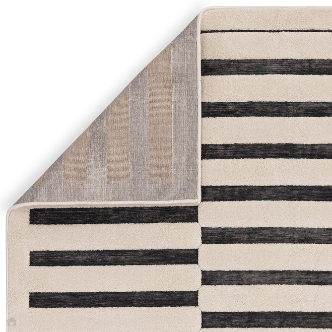 Valley Build Scandinavian Carved 3D Hi-Low Flatweave Ivory/Charcoal Grey/Monochrome Rug-Asiatic Carpets-Rug Love - The Most Loved Rug Store