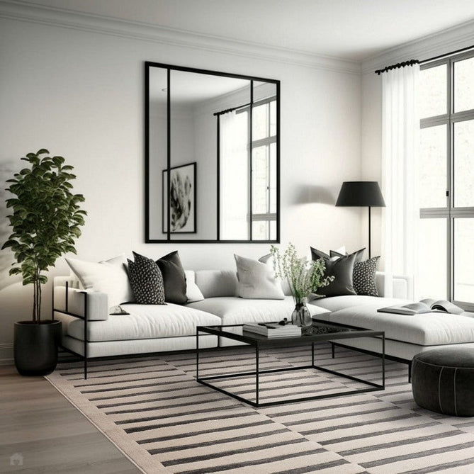 Valley Build Scandinavian Carved 3D Hi-Low Flatweave Ivory/Charcoal Grey/Monochrome Rug-Asiatic Carpets-Rug Love - The Most Loved Rug Store