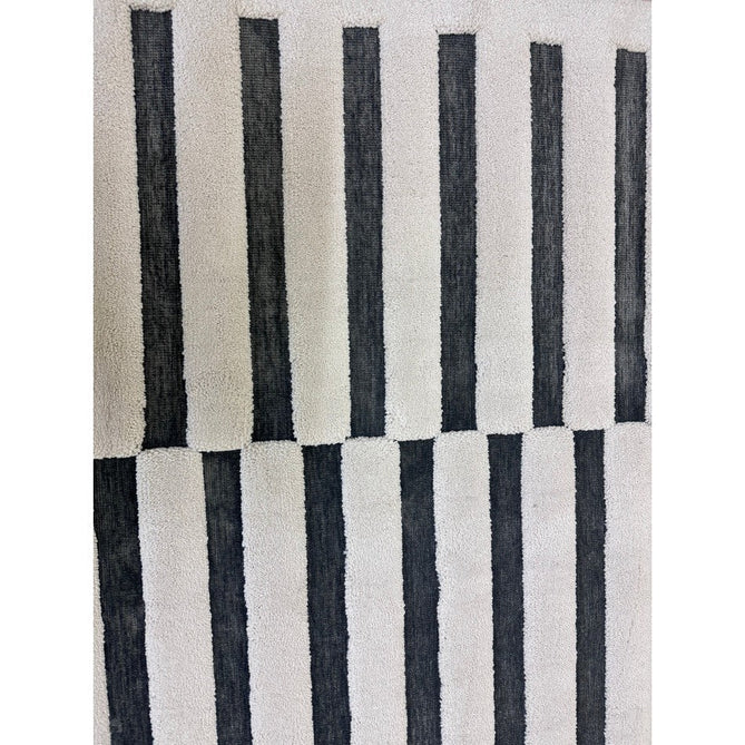 Valley Build Scandinavian Carved 3D Hi-Low Flatweave Ivory/Charcoal Grey/Monochrome Rug-Asiatic Carpets-Rug Love - The Most Loved Rug Store