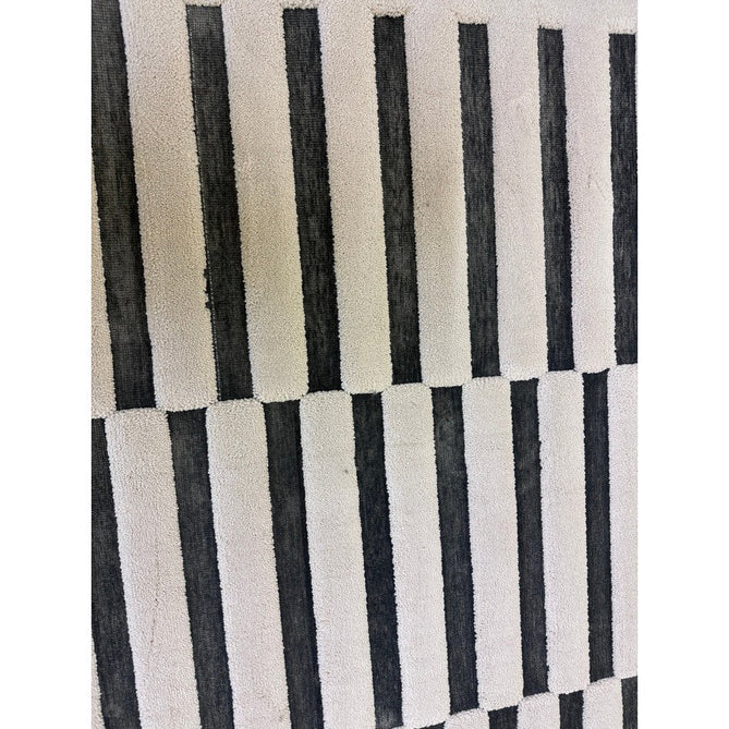 Valley Build Scandinavian Carved 3D Hi-Low Flatweave Ivory/Charcoal Grey/Monochrome Rug-Asiatic Carpets-Rug Love - The Most Loved Rug Store