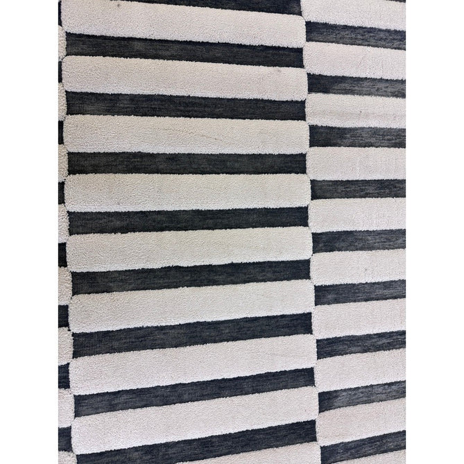 Valley Build Scandinavian Carved 3D Hi-Low Flatweave Ivory/Charcoal Grey/Monochrome Rug-Asiatic Carpets-Rug Love - The Most Loved Rug Store