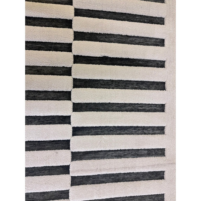 Valley Build Scandinavian Carved 3D Hi-Low Flatweave Ivory/Charcoal Grey/Monochrome Rug-Asiatic Carpets-Rug Love - The Most Loved Rug Store