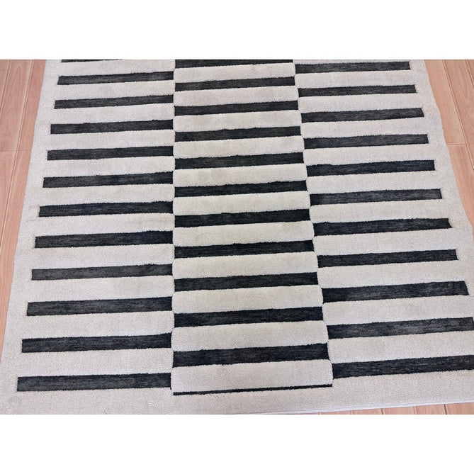 Valley Build Scandinavian Carved 3D Hi-Low Flatweave Ivory/Charcoal Grey/Monochrome Rug-Asiatic Carpets-Rug Love - The Most Loved Rug Store