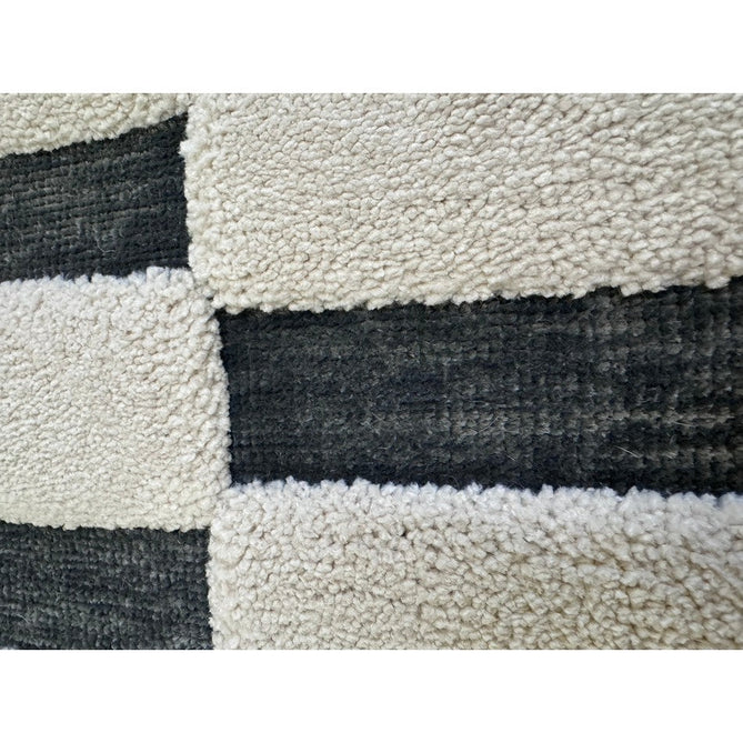Valley Build Scandinavian Carved 3D Hi-Low Flatweave Ivory/Charcoal Grey/Monochrome Rug-Asiatic Carpets-Rug Love - The Most Loved Rug Store