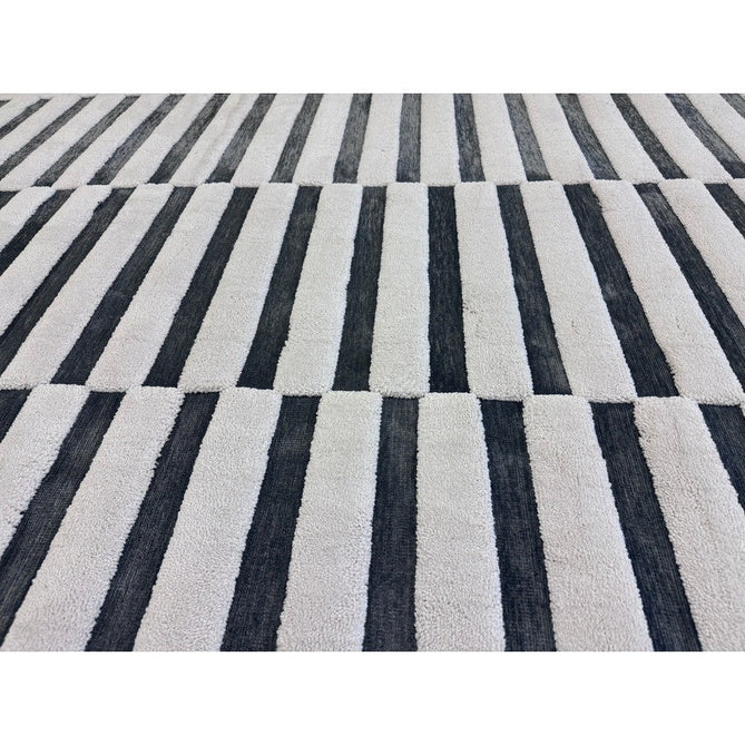 Valley Build Scandinavian Carved 3D Hi-Low Flatweave Ivory/Charcoal Grey/Monochrome Rug-Asiatic Carpets-Rug Love - The Most Loved Rug Store