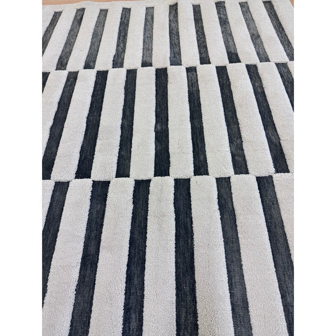 Valley Build Scandinavian Carved 3D Hi-Low Flatweave Ivory/Charcoal Grey/Monochrome Rug-Asiatic Carpets-Rug Love - The Most Loved Rug Store
