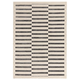 Valley Build Scandinavian Carved 3D Hi-Low Flatweave Ivory/Charcoal Grey/Monochrome Rug