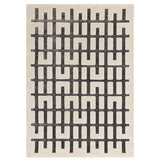 Valley Junction Scandinavian Carved 3D Hi-Low Flatweave Ivory/Charcoal Grey Rug