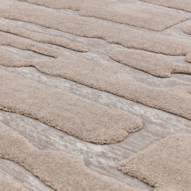 Valley Path Scandinavian Carved 3D Hi-Low Flatweave Beige/Natural Rug-Asiatic Carpets-Rug Love - The Most Loved Rug Store