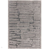 Valley Path Scandinavian Carved 3D Hi-Low Flatweave Charcoal Grey/Grey Rug