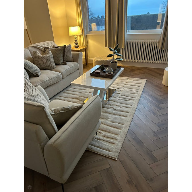 Valley Path Scandinavian Carved 3D Hi-Low Flatweave Ivory/Cream Rug-Asiatic Carpets-Rug Love - The Most Loved Rug Store
